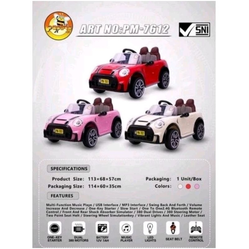 MOBIL AKI ANAK MOBIL AKI PACIFIC PM 7612 MINI COOPER
