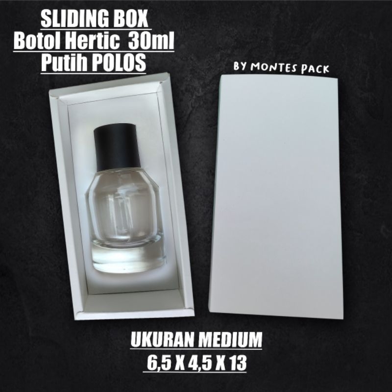 

SLIDING KOTAK polos botol hertic 30ml / Sliding Box Hertic 30ml Putih hitam