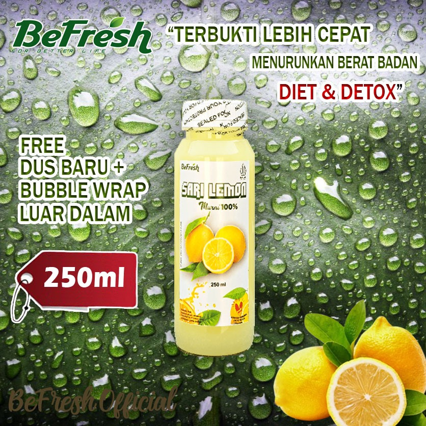 

Befresh Sari Lemon 250ml Fresh Pure Lemon Juice Asli Murni 100% Jus Diet Detox