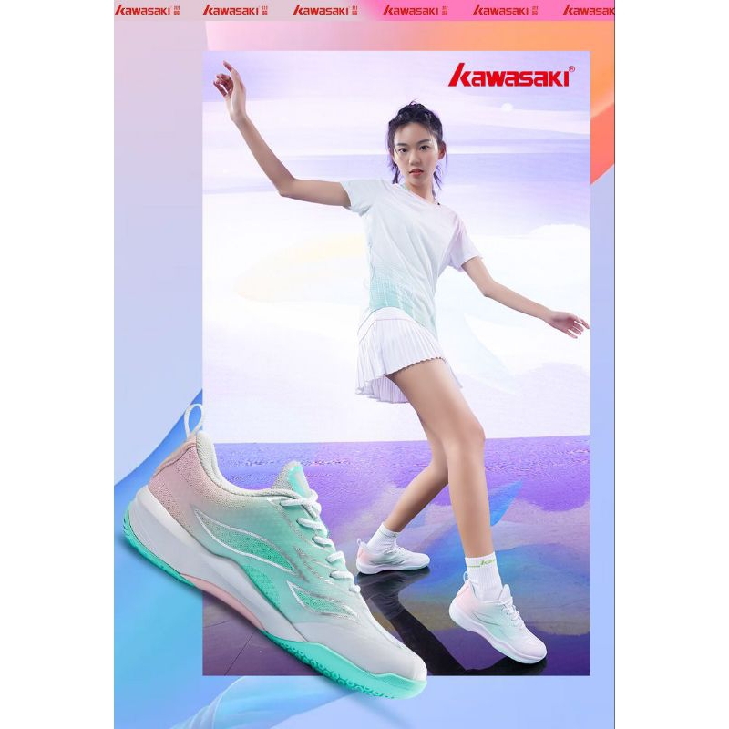 Exbill sepatu bulu tangkis Kawasaki k1B41 A2301 khusus wanita keren dan stylish badminton terbaru 20