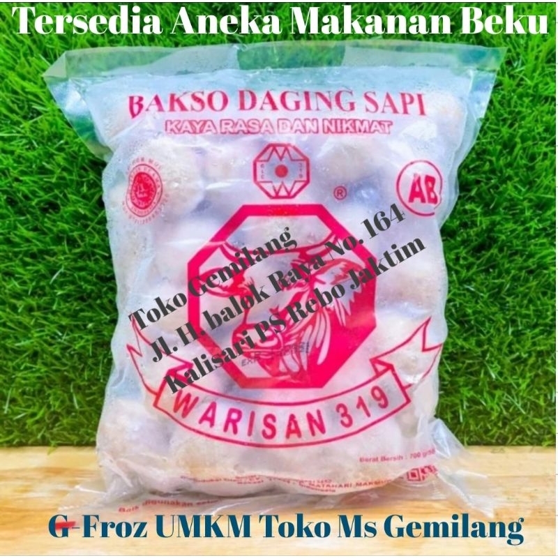 

Bakso Sapi 319 SB isi 700 gram/50 butir