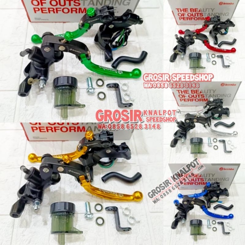 MASTER Rem moder Acosatto Accosato SET lengkap kanan & Kiri Tabung Pisah Kawasaki Ninja R RR SS ZX V