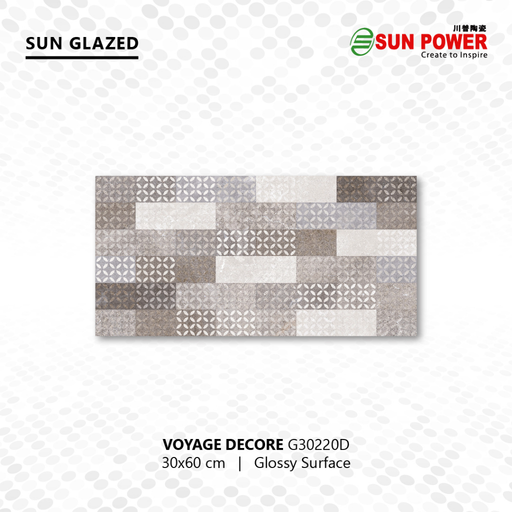 Keramik Dinding Dekoratif Glossy - Voyage Series 30x60 | Sun Power