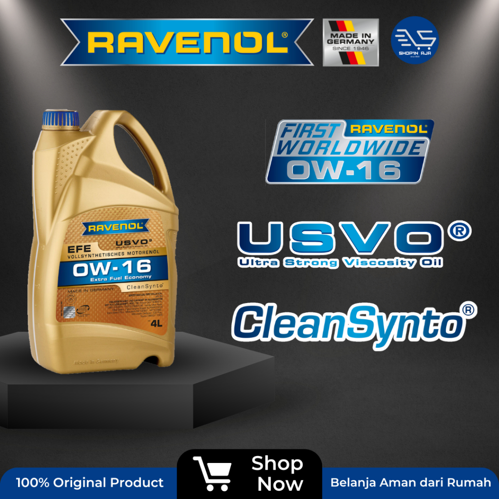 OLI RAVENOL EFE 0W-16 (1 Liter) - Oli 0W - 16 PERTAMA di DUNIA