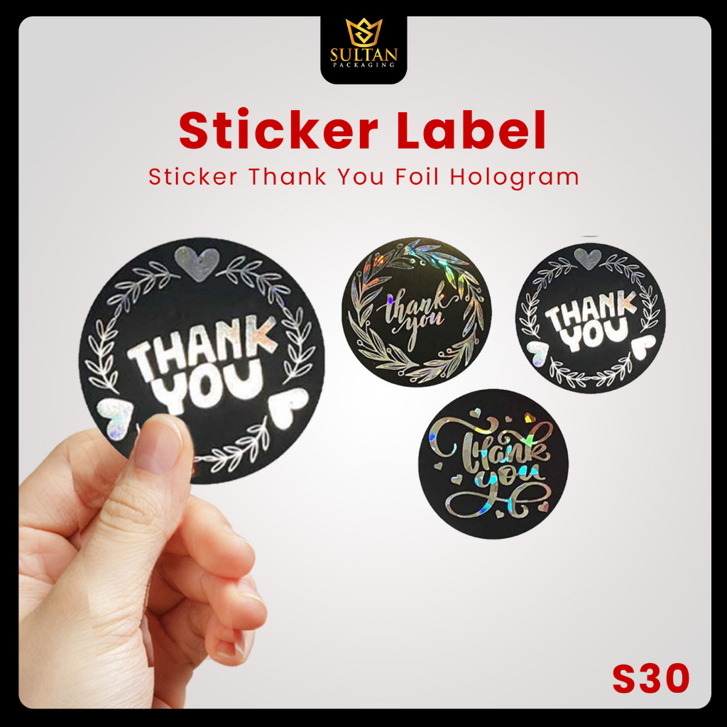 

Sticker - Label Sticker Thank You - Sticker Ucapan Terima Kasih - S30