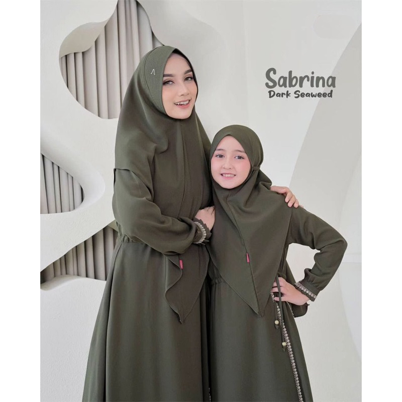 Gamis Couple Mom & Kids Fashion Sabrina Bahan Crinkle Airflow Import Premium