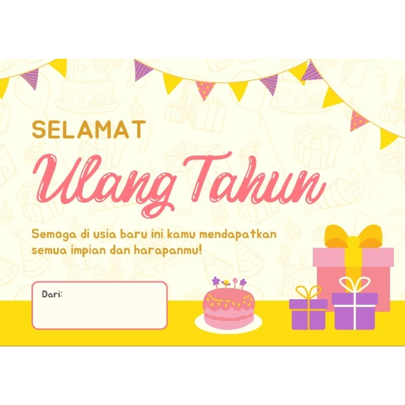 KARTU UCAPAN ULANG TAHUN/GREETING CARD DEWASA