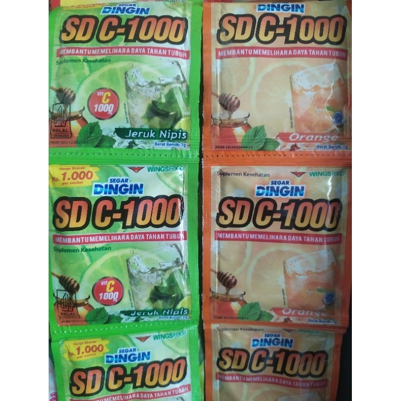 

Segar Dingin C-1000 renteng isi 12 sachet