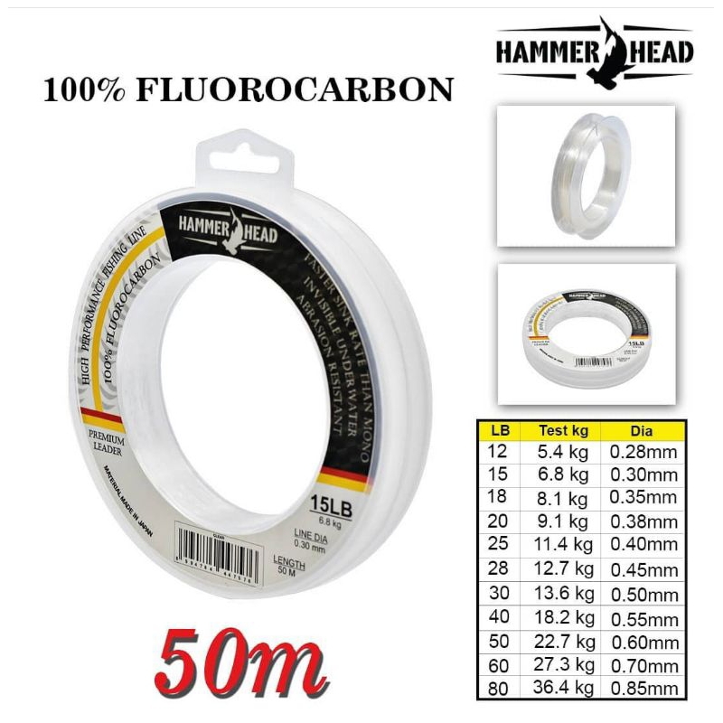 Senar Leader Hammerhead 100% Fluorocarbon