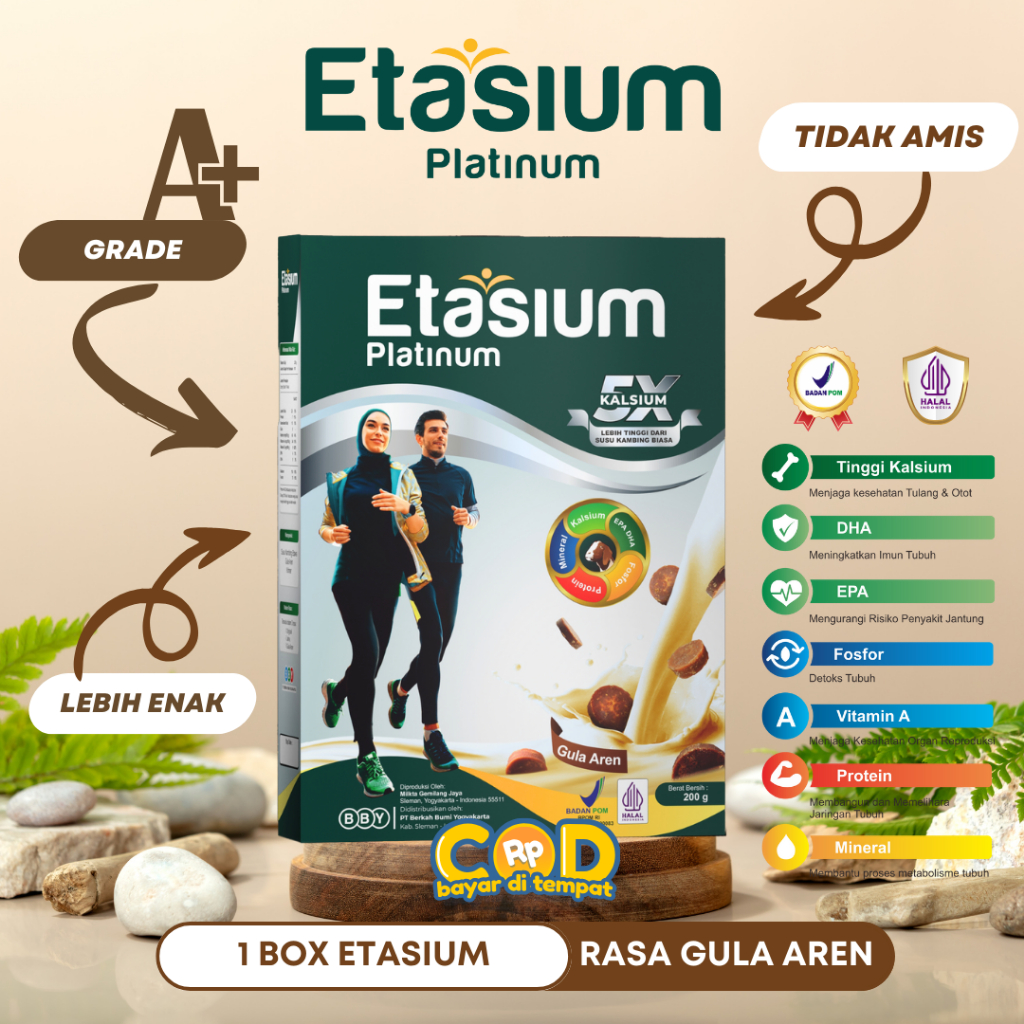 

Susu Kambing Etawa Etasium Plaatinum Gula Aren Minuman Dairy Lebih Enak Tidak Amis Bahan Milk Bubuk 200g Tanpa Pemanis Buatan