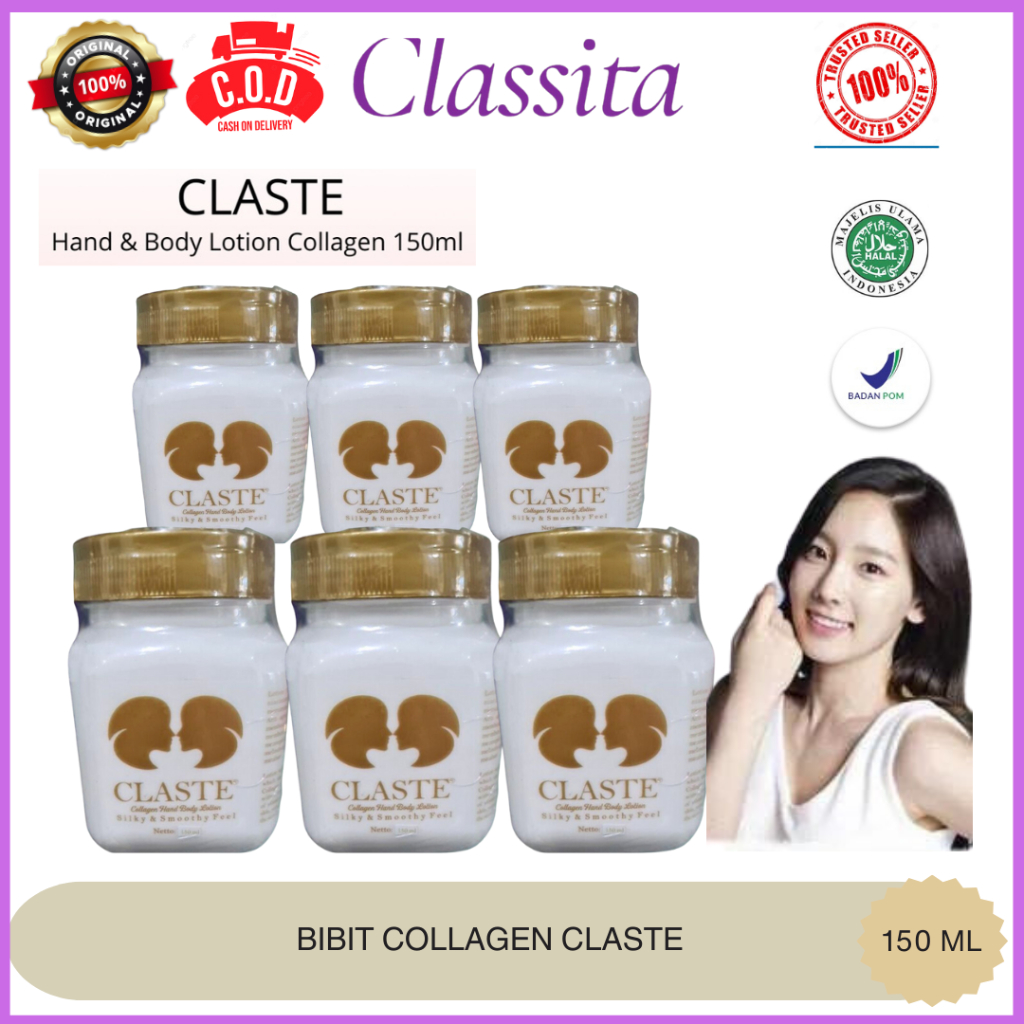 𝐂𝐋𝐀𝐒𝐒𝐈𝐓𝐀.𝐈𝐃 - Bibit Collagen Hand Body / Collagen Pemutih Badan / BIBIT COLLAGEN CLASTE 150ML HALAL&