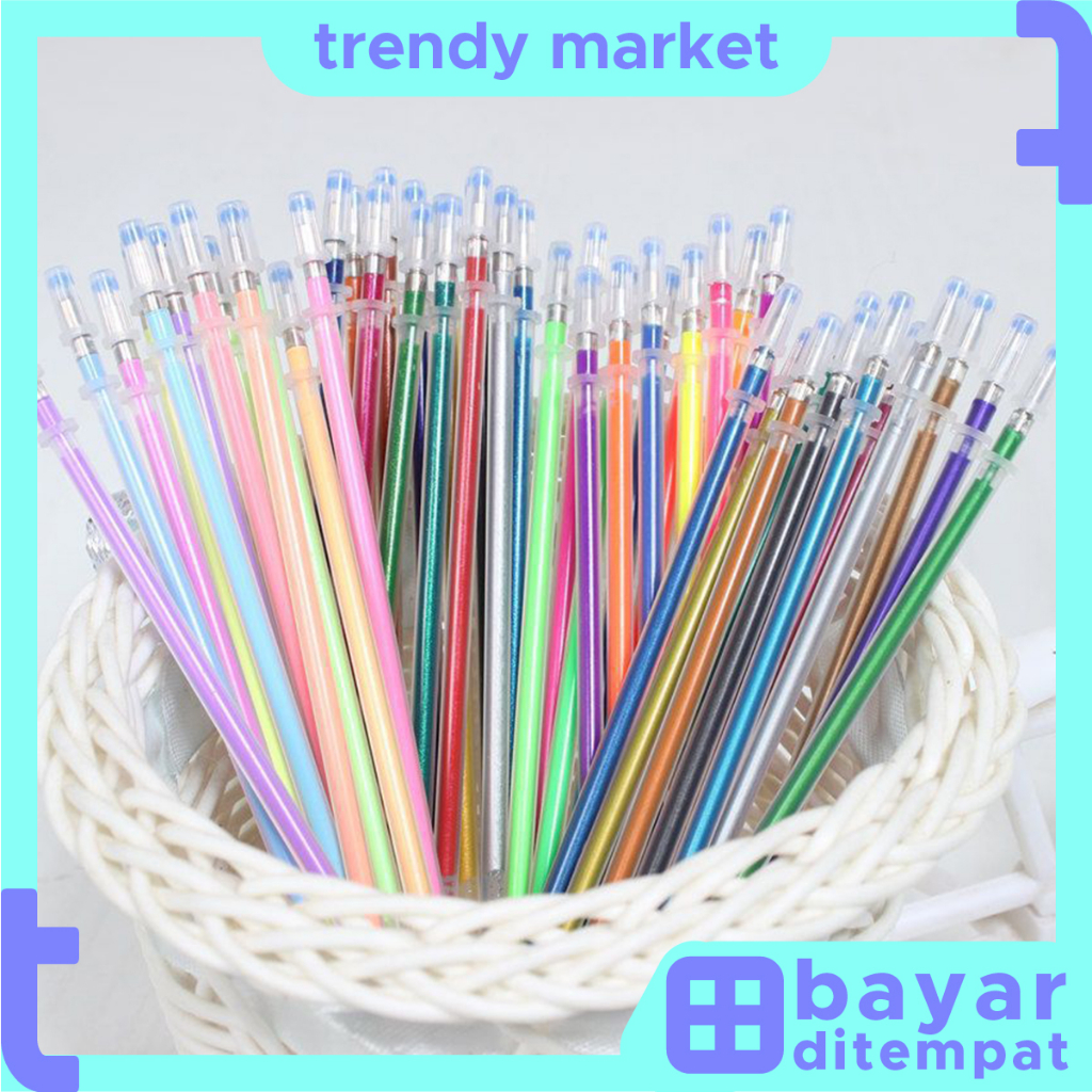 

Tinta Refill Pulpen Gel Warna Warni 12 PCS Ketebalan Pena 0.7mm Ragam Tipe Tinta P17