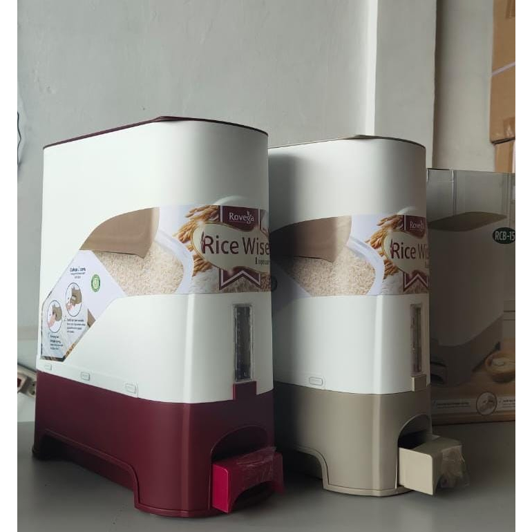 Dispenser Container Tempat Beras Tempat Simpan Penyimpanan Beras Rovega Rice Box MURAH ROVEGA RCB 09