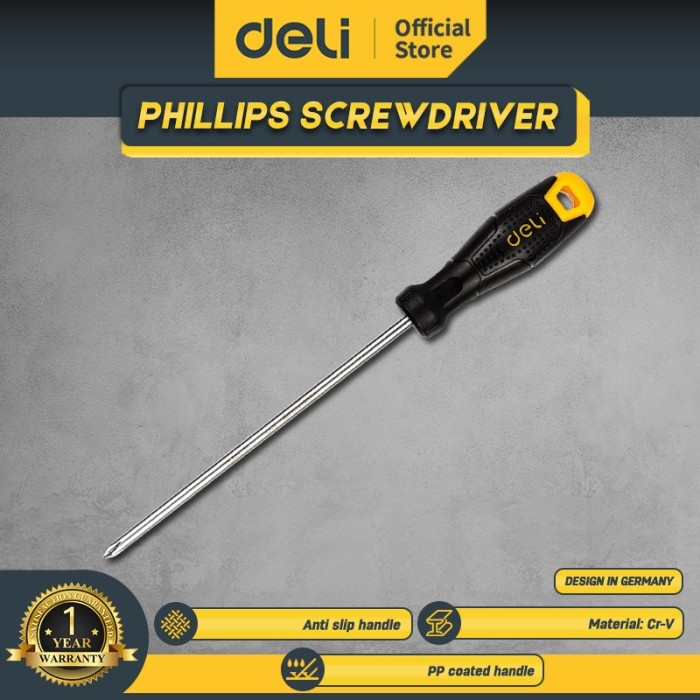 Deli Philips Screwdriver / Obeng Plus 150-300mm PH2/3/4 DL6270XX