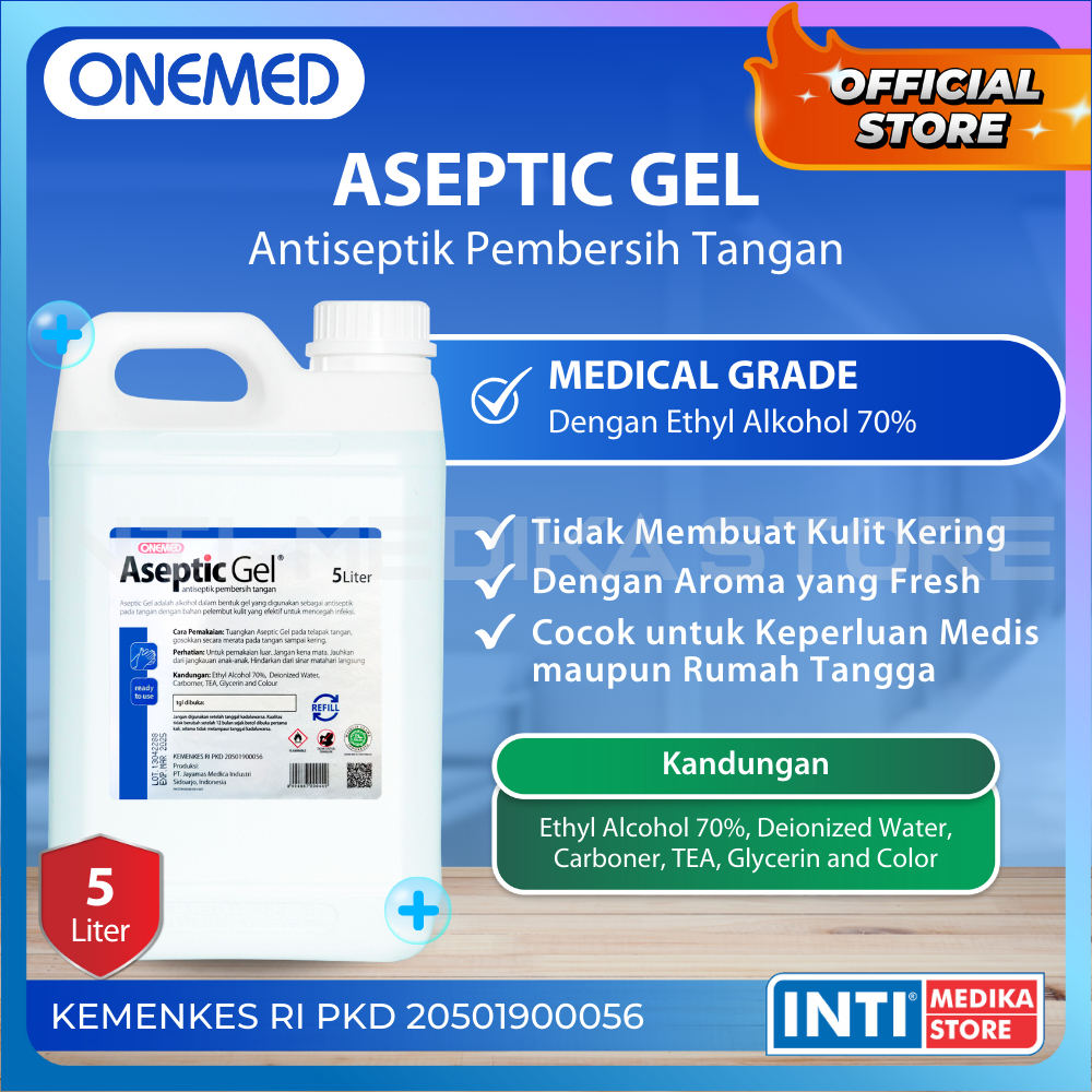 ONEMED - Aseptic Gel 5 Liter / Refill Hand Sanitizer / Antiseptic Gel