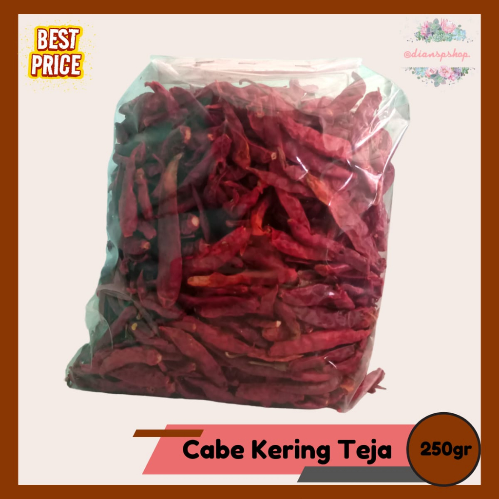 

Cabe Kering Teja MadamDi 250gr Pedas Mantul