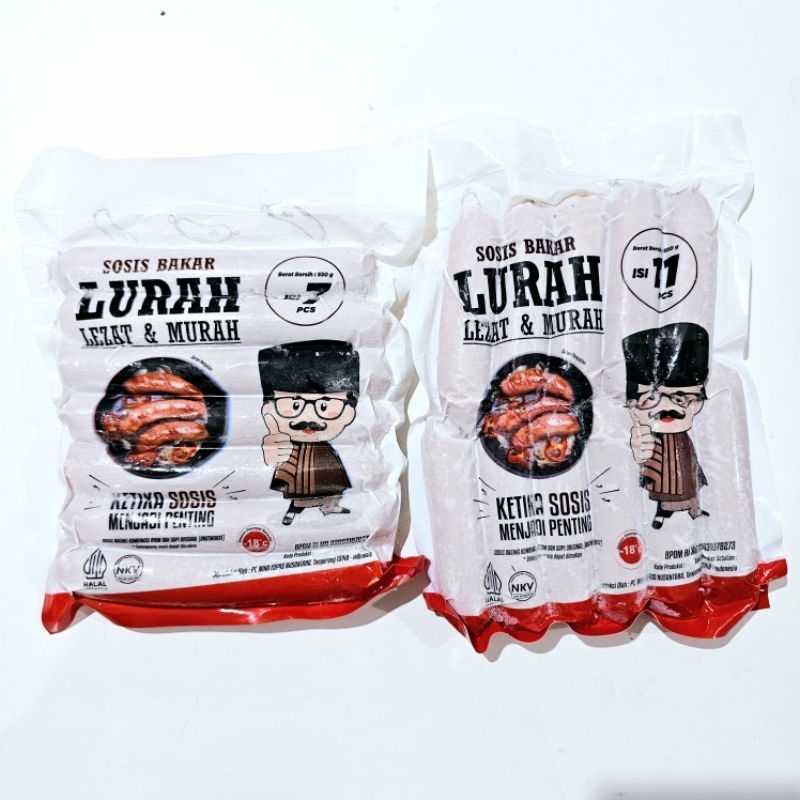 

LURAH sosis bakar daging kombinasi jumbo 7s + mini 11s 500gr