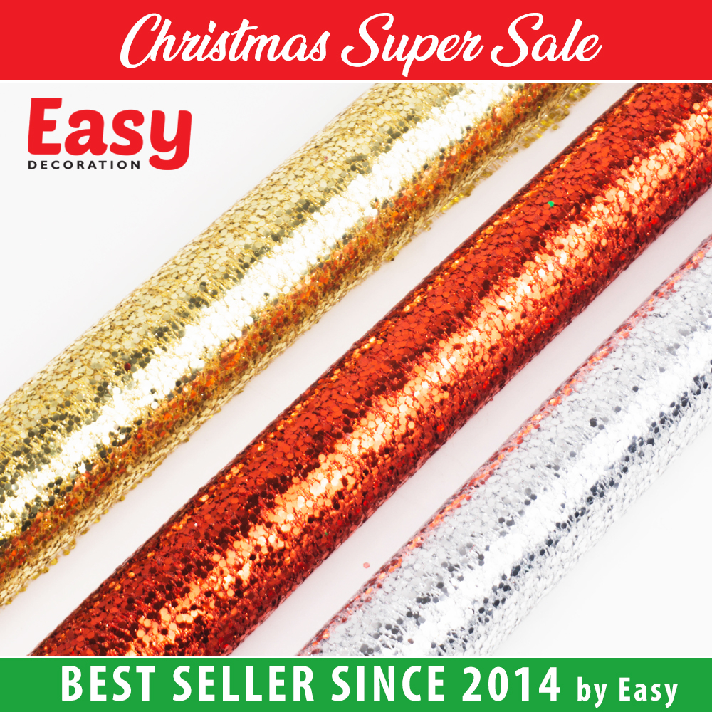 Pita Roll Natal Besar Kain Jaring Jala Christmas Easy Decoration
