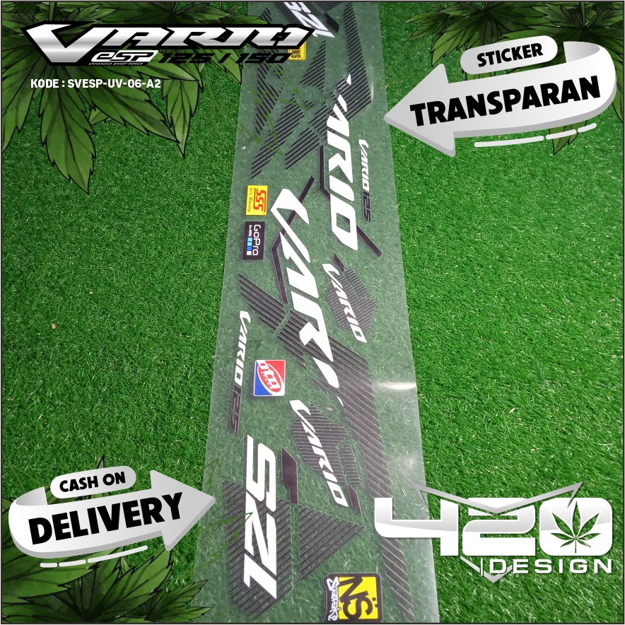 Striping UV Transparan Vario ESP 125 Vario LED 2017 Motif Garis - Stiker Striping Vario ESP 125 Lis 