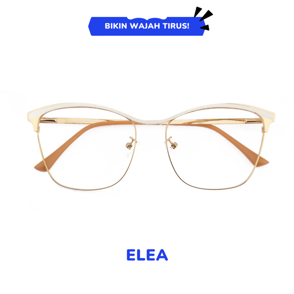 zonakacamata - Oldies Elea Gold - Frame Kacamata - Pria/Wanita - Minus/Silinder/Plus