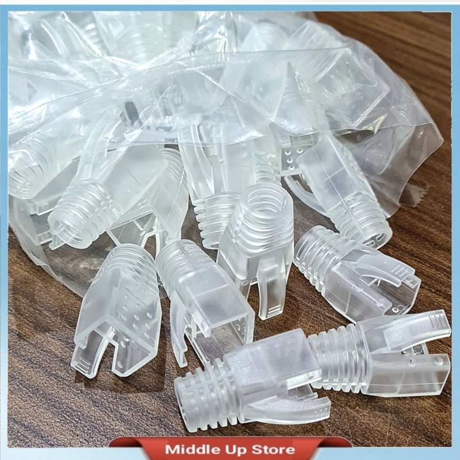 Ciscom Plug Boot Rj45 Cat 6A transparan CPB-6A-TRA / Pelindung RJ 45 Ciscom cat 6A