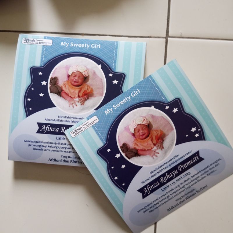 

Undangan Tasyakuran Aqiqah/Baby Card/Baby Born/Undangan Baby Born