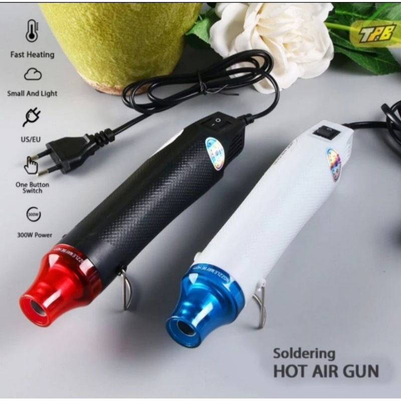 Heat Gun Taffware Blower Mesin Pemanas Sticker Hot Gun Uap Elektrik - Biru