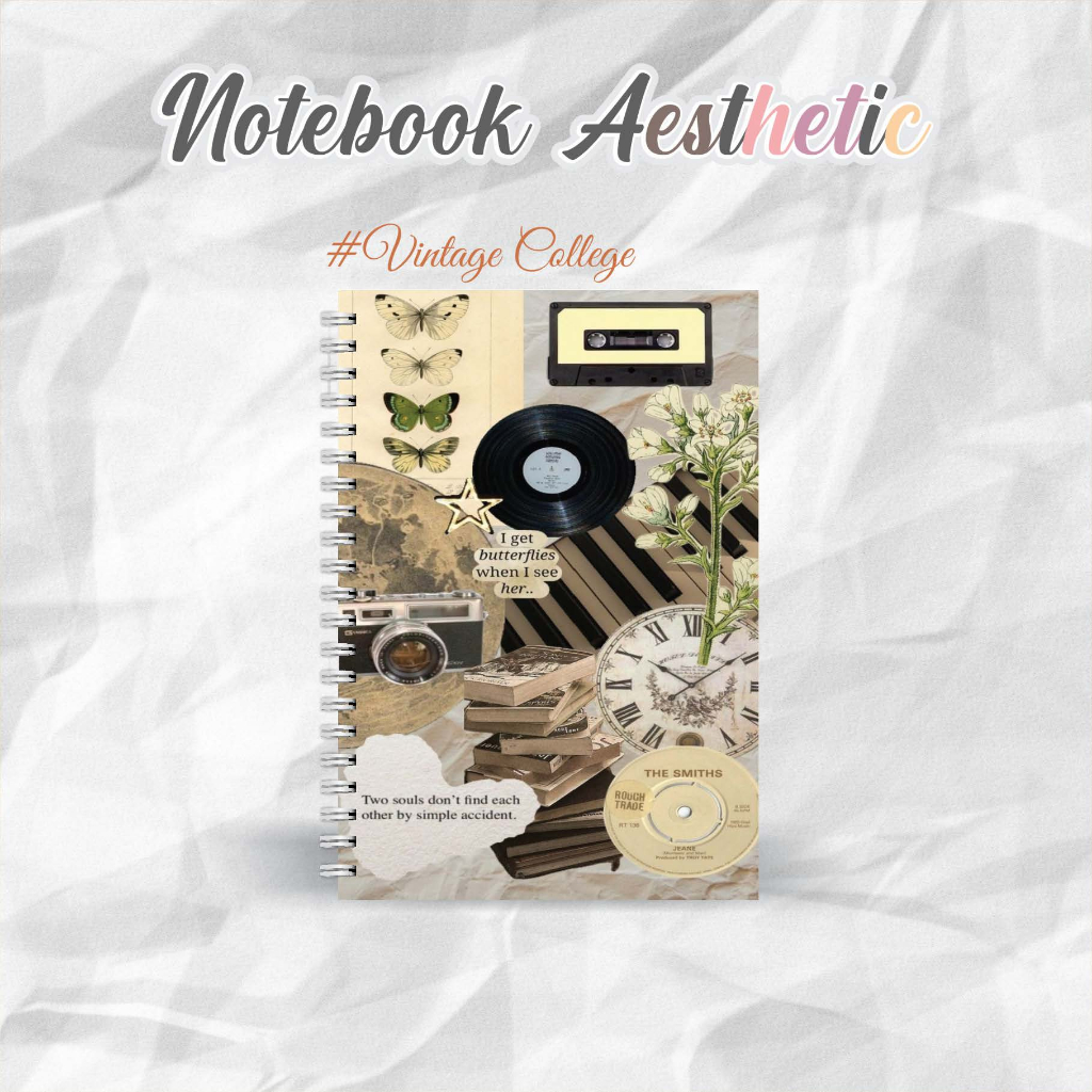 

NOTEBOOK A5 VINTAGE COLLEGE CATATAN/JURNAL BOOKPAPER GRID/KOTAK2#DOTTED/TITIK2#BLANK/POLOS