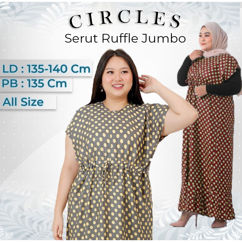 DASTER BIG SIZE POLKADOT IBU IBU JUMBO LD 130 135 PB 130 SERUT DADA PANJANG LOWO KALONG EMAK EMAK KE