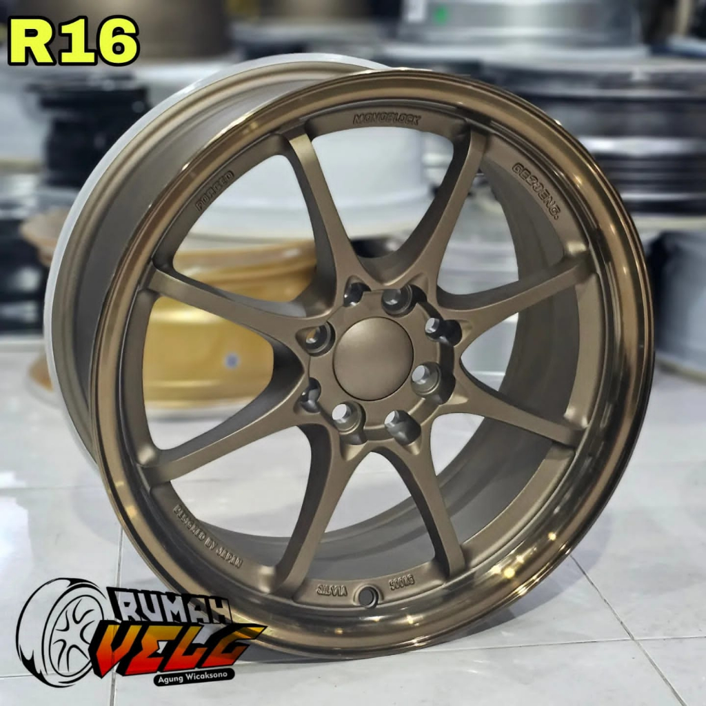 R16 Ce28 Pcd 4-100/114.3 (GOLD) VELG MOBIL RACING