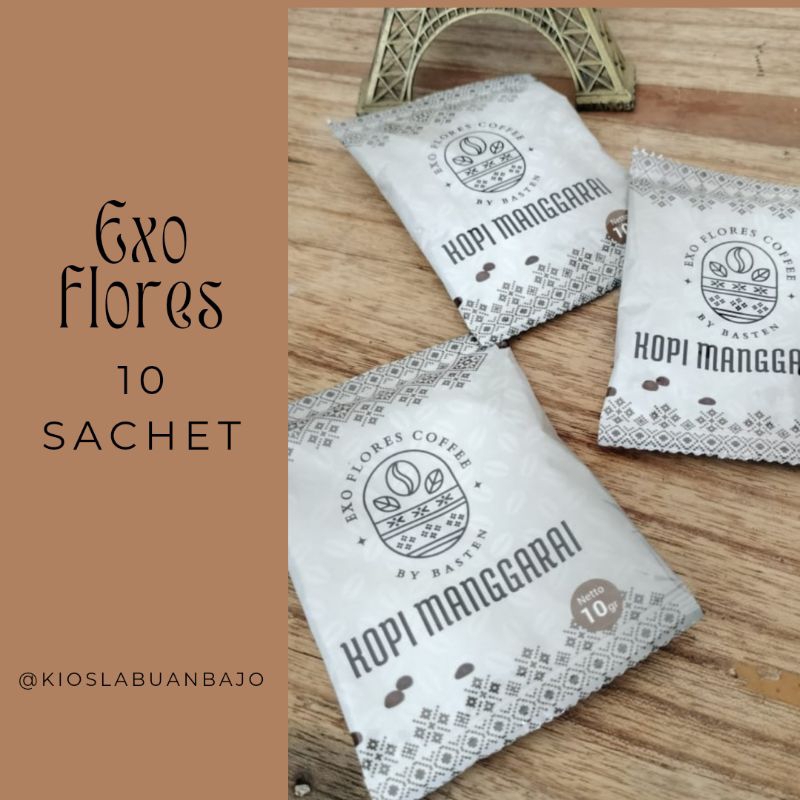 

Kopi Manggarai Exo Flores 10 Sachet x 10 gr Khas Labuan Bajo Manggarai Barat NTT