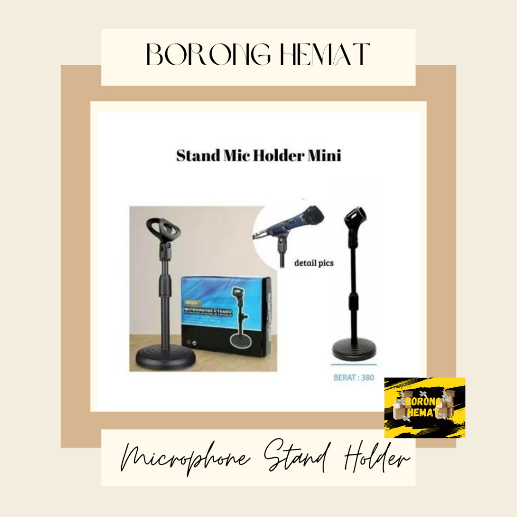 STAND MICROPHONE STAND MIC HOLDER STAND HOLDER MIC PORTABLE BROADCASTING
