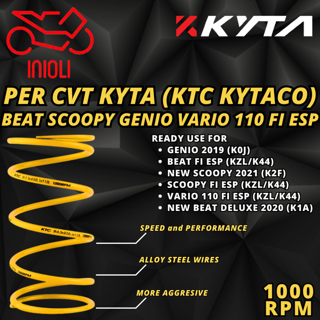 PER CVT KYTA KTC KYTACO BEAT SCOOPY GENIO VARIO 110 FI ESP SPACY BEAT DELUXE NEW SCOOPY R12 BEAT STR