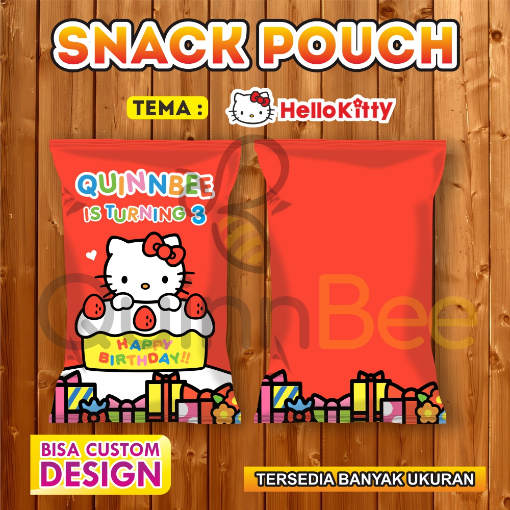 

Snack Pouch Jumbo|Pouch Ultah|Kemasan Snack Ulang Tahun|Birthday Snack Pouch (Gratis Design) - HELLO KITTY - SANRIO