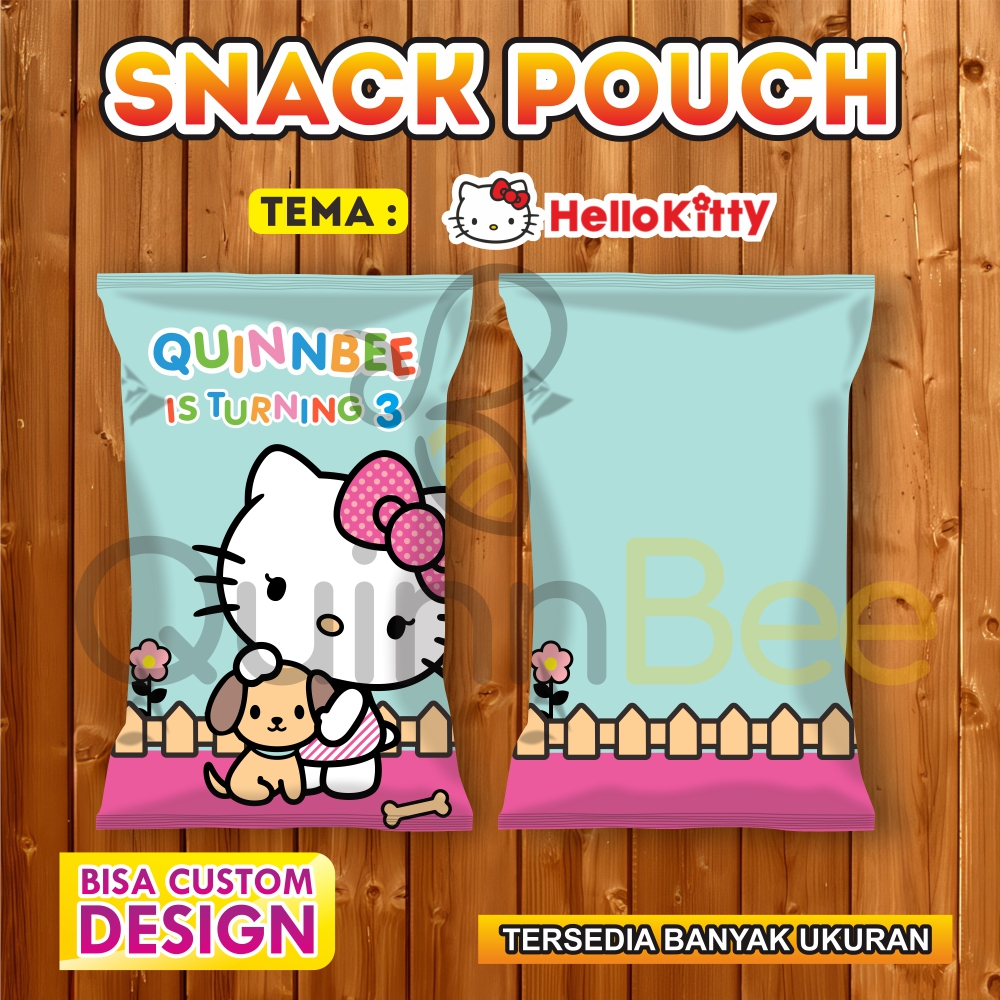 

Snack Pouch Jumbo|Pouch Ultah|Kemasan Snack Ulang Tahun|Birthday Snack Pouch (Gratis Design) - HELLO KITTY