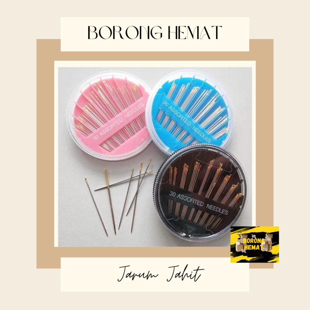JARUM SET JARUM JAHIT TANGAN / JARUM JAHIT SET WARNA BULAT