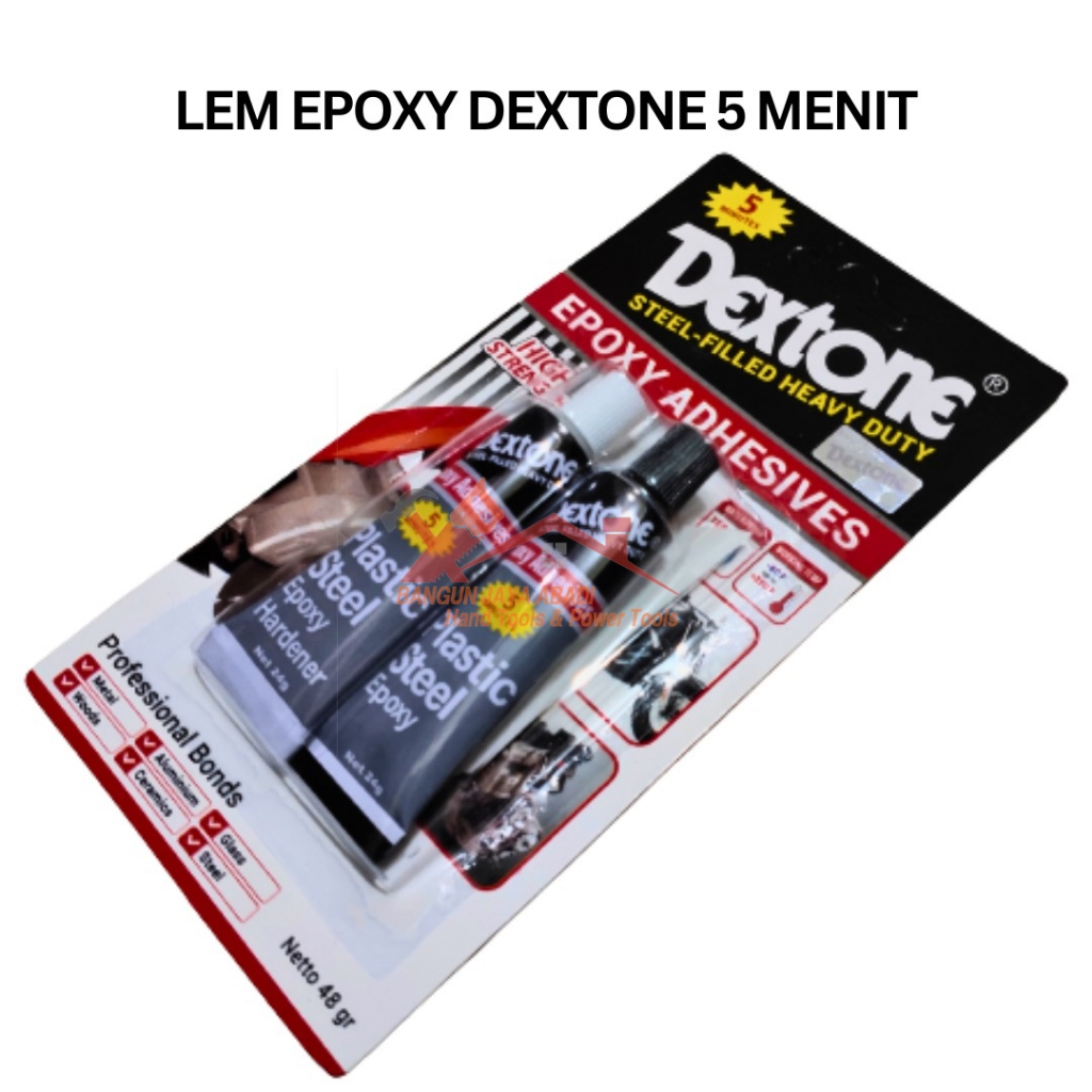 

DEXTONE LEM BESI CAMPUR EPOXY 5 Menit Kering MURAH BJA