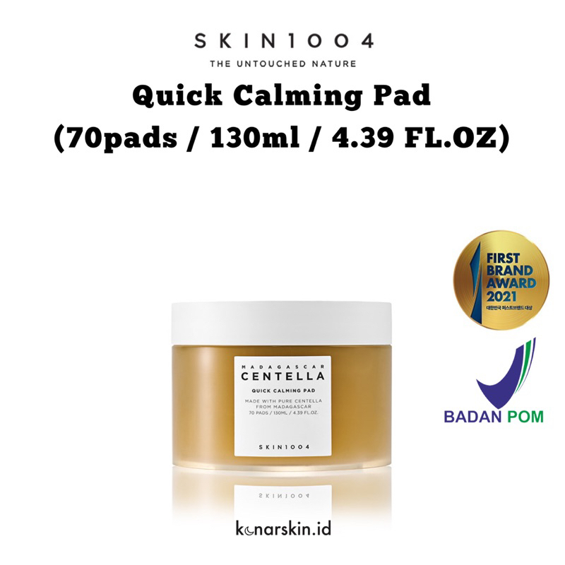 (BPOM EXP APRIL 2027) SKIN1004 Madagascar Centella Quick Calming Pad 130ml / 70 pads