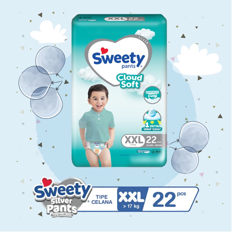 Popok Sweety Silver pants XXL 22