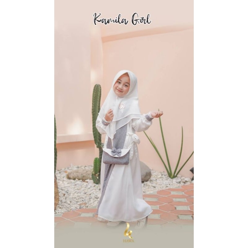 KAMILA DRESS KIDS SET KHIMAR - KAMIL KAMILA FAMILY SERIES BY HAWA.thelabel FREE TAS CUTE KAMILA KIDS