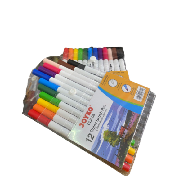 

Color Brush Pen Joyko CLP-06 / Pena Kuas 12 Warna