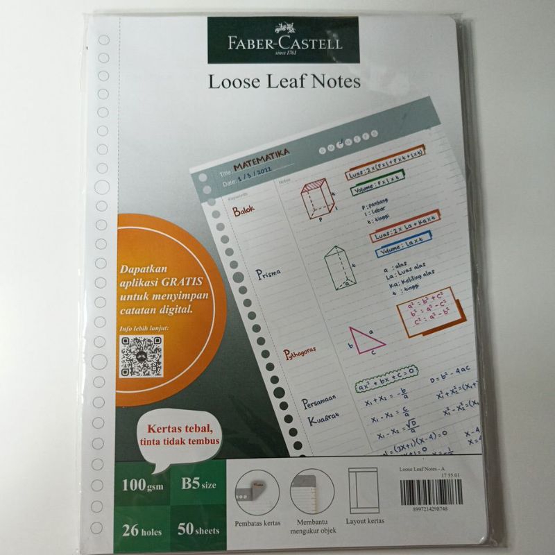 

FABER CASTELL LOOSE LEAF NOTES CORNELL