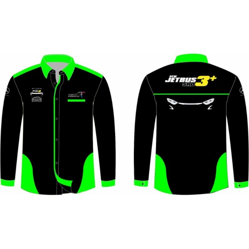 Baju Hem jetbus lampu lengan panjang