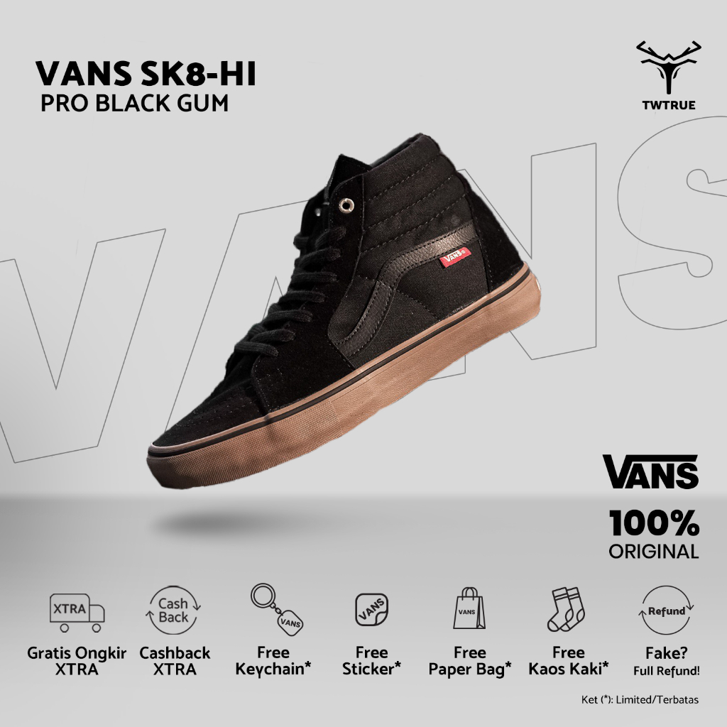 Sepatu Vαns | Vαns Sk8 Hi Pro Black Gum | Vαns | Vαns Sk8 Hi | Vαns Pro | Original
