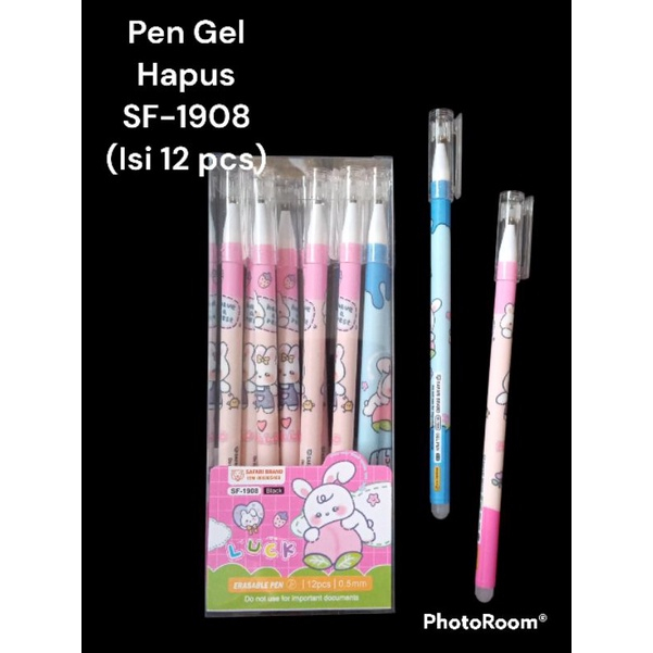 

Bolpoin Gel Hapus isi 12 pcs/bolpen tinta hitam/bolpen sekolah murah