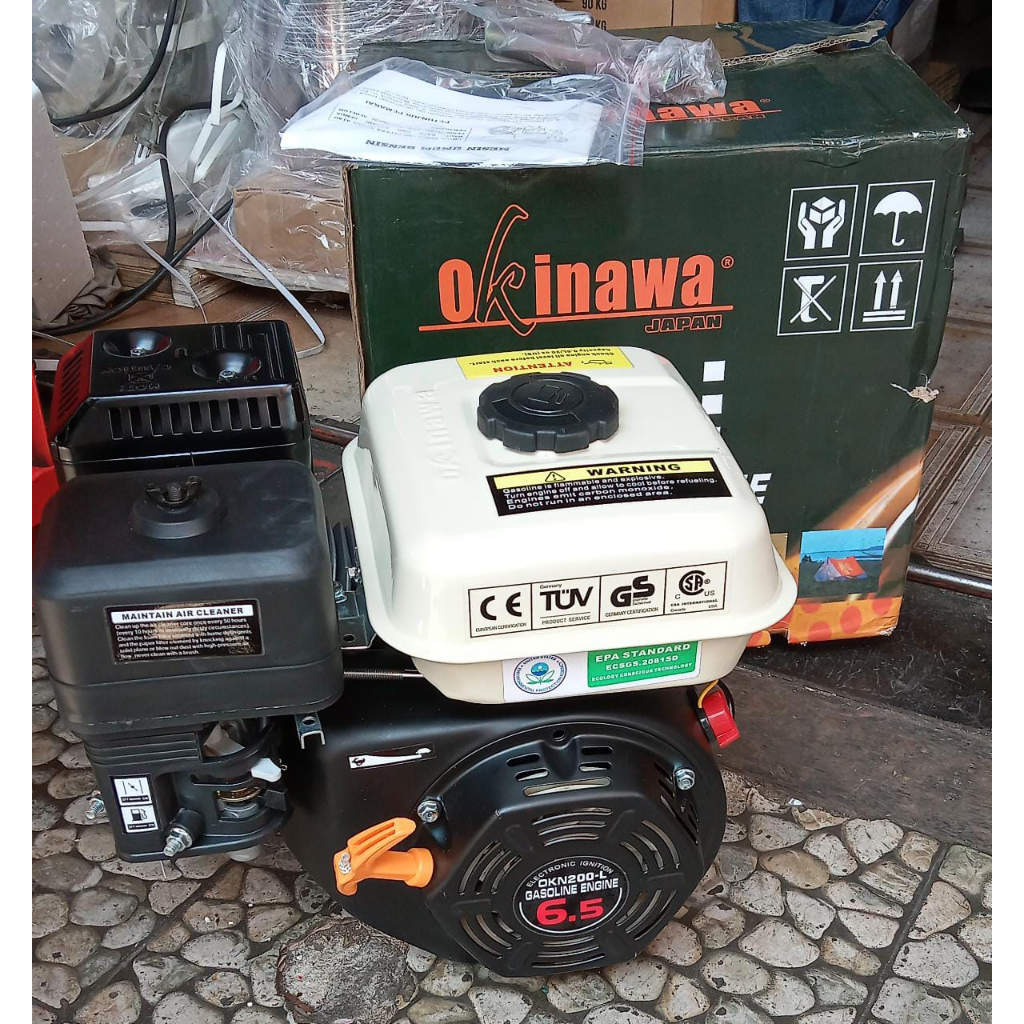 Motor Penggerak 6.5 HP OKINAWA Putaran Cepat / Putaran Lambat Mesin Bensin GX 200
