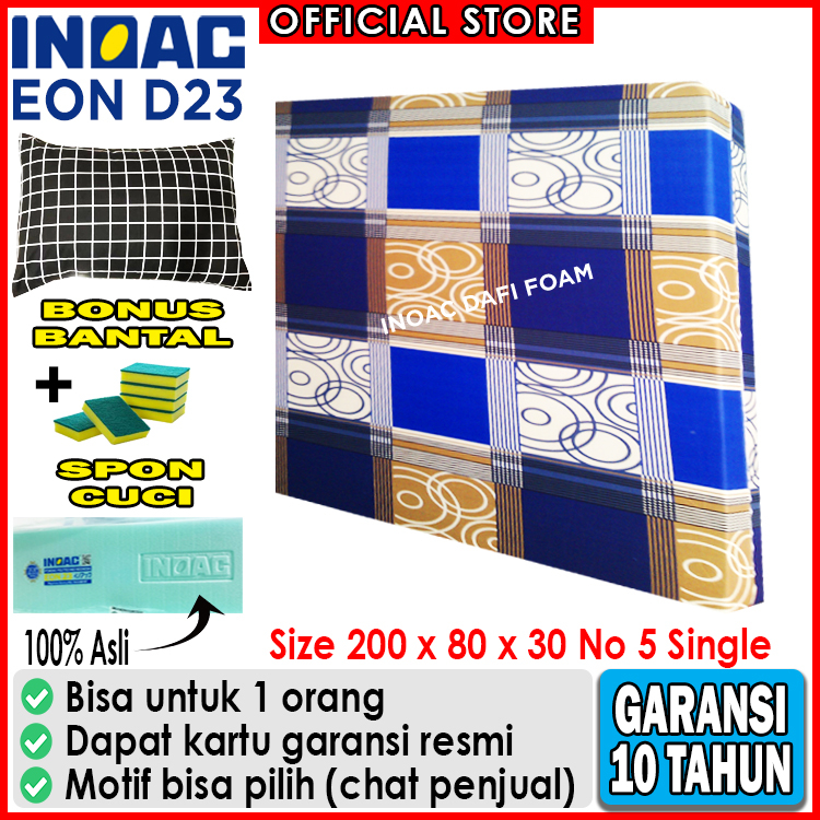 Kasur busa Inoac 200x80x30 Single busa Inoac EON D23 original garansi 10 tahun gratis bantal Inoac /