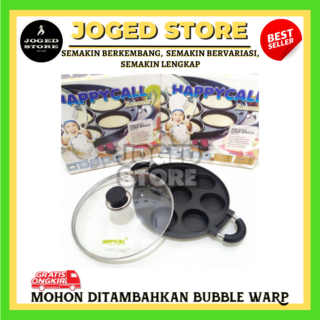 CETAKAN KUE HAPPY CALL ROSEMARY CM-1010 | CETAKAN KUE 7 LUBANG | CETAKAN APEM | CETAKAN