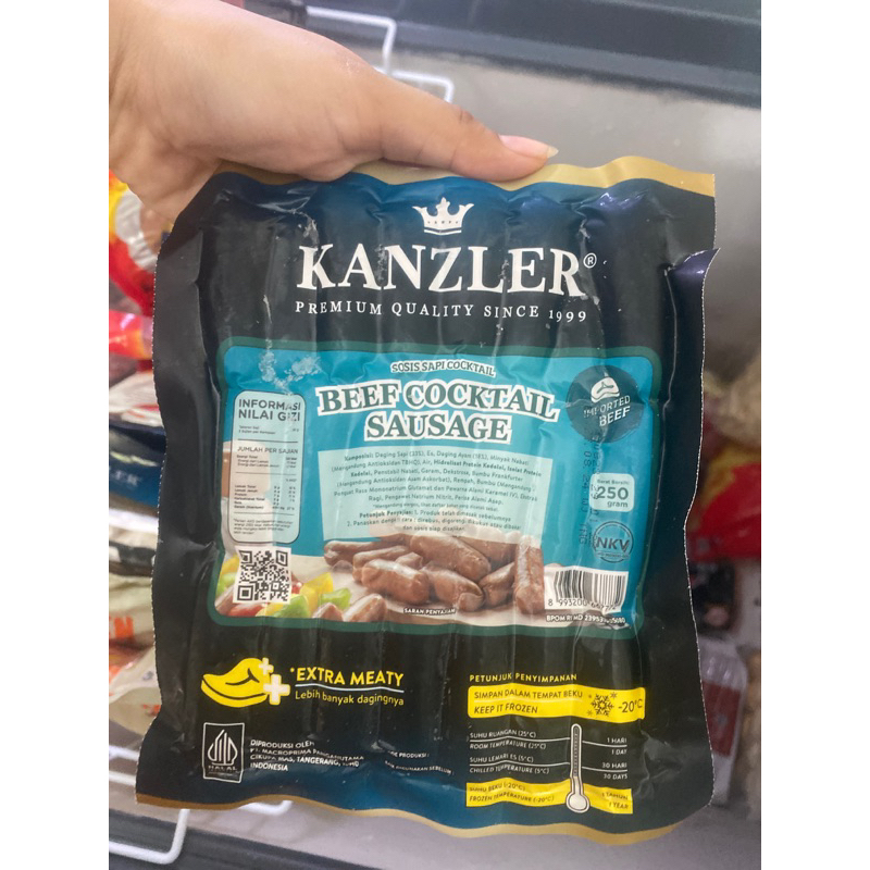 

kenzler beef cocktail sausage premium 250gram