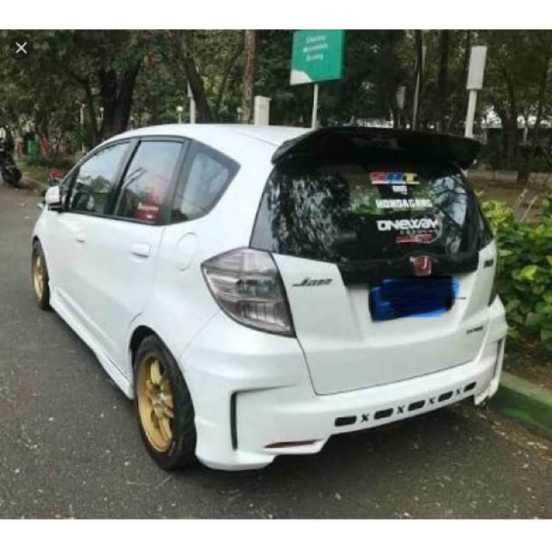 spoiler spoon jazz ge8 hitam glossy